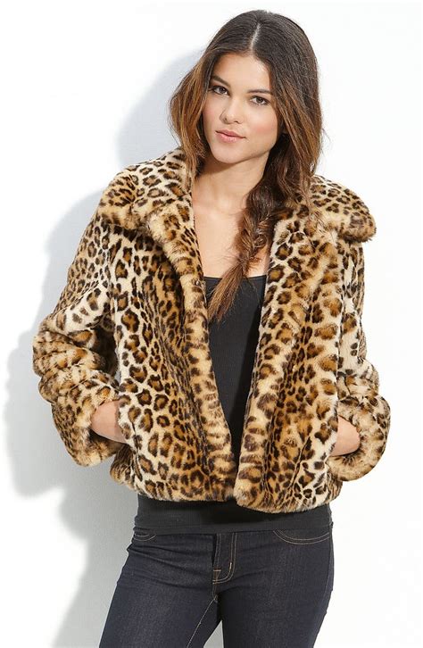 womens leopard fur coat